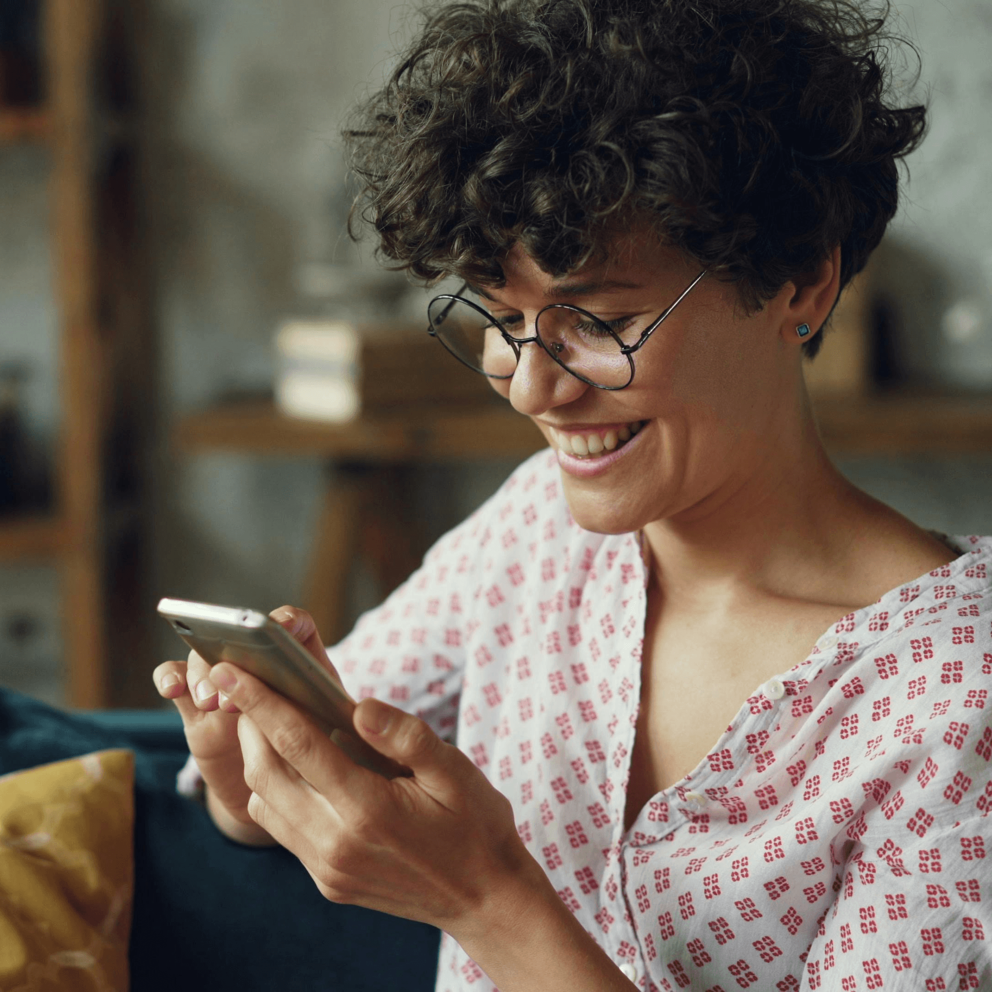 Woman using smartphone